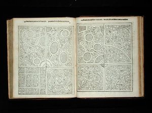 Parterres i fransk stil, fra "The Dutch Gardener" af Johann van der Groen, udgivet 1699 (stik) (se også 171922 af Dutch School