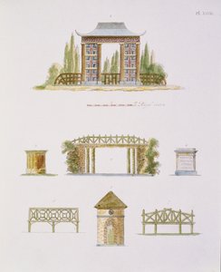 Havedekorationer, fra Magazine of Garden Gems, af G. van Laar, udgivet 1802 (se også 172967) af Dutch School