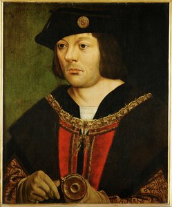 Guillaume III de Croy, herre af Chievres, indflydelsesrig rådgiver for Philip le Beau, søn af kejser Maximilian, lærer ... af Dutch School