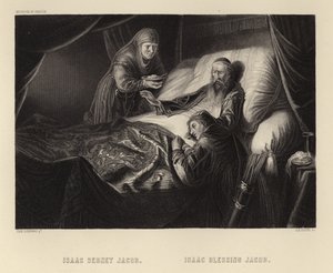 Isak velsigner Jakob af Dutch School
