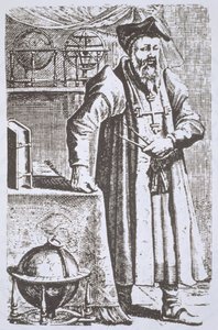 Portræt af William Postel (1510-81), fra hans De Universitate, Leyden, 1643, illustreret i History of Magic, udgivet sent i det 19. århundrede af Dutch School