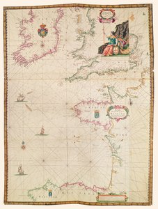 Kysterne i Frankrig, England og Irland, fra Collection of Dutch Marine Maps