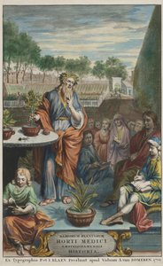 Titelblad fra "Horti Medici Amstelodamensis Rariorum Plantarum Historia" bind II, af Jan Commelin og Caspar Commelin af Dutch School