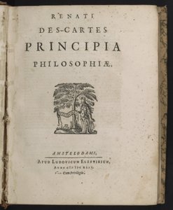 Titelside til Principles of Philosophy af Rene Descartes af Dutch School
