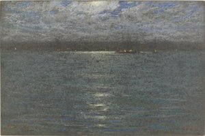 Night: A Harbor, 1894 (pastel på brunt papir)