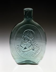 Figurkolbe, ca. 1847 (blyfrit glas) af Dyottville Glass Works