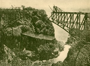 Opbygning af Zambesi Railway Bridge, c1930.