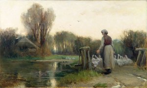 Pigen med gåsen af E. Aubrey Hunt