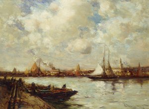 Havnen, Southampton, af E. Aubrey Hunt