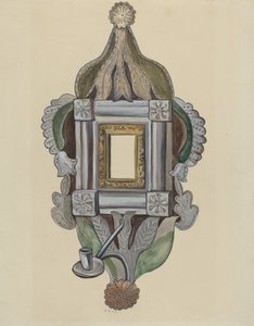 Lyselampe med spejl af E. Boyd