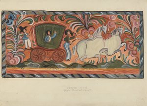 Kiste af indfødt fyrretræ malet i olie, 19351942. af E. Boyd