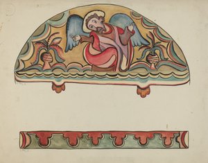 Lunette og detalje fra alterkirken i Sanctuario, Chimayo, 19351942.
