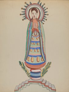 New Mexico, "Bulto", polykrom træfigur