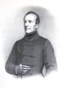 Alphonse de Lamartine og hans autograf signatur (litho) af E. Charpentier