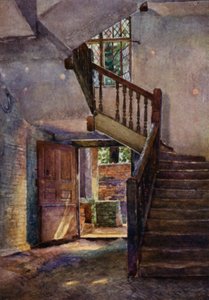 Eton: Interiør af det gamle bryggeri (farve litho) af E. D. Brinton