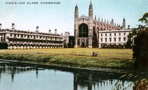 Kings and Clare Colleges, Cambridge, Cambridgeshire, begyndelsen af det 20. århundrede. af E. Dennis