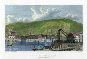 Anløbssted, ydre havn, Dover, Kent, 1800-tallet.