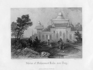 Mohummed Kahns helligdom, nær Deeg, Rajasthan, Indien, midten af det 19. århundrede.