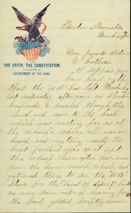Brev signeret E.G. Black, Benton Barracks, Mo., til hans forældre, søster og brødre, 28. marts 1862 af E. G. Black