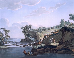 Heste på vej over en flod, 1812-13