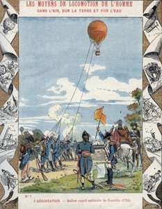 Balon bygget af den franske ingeniør Jean Marie Joseph (Jean-Marie-Joseph) Coutelle (1748-1835) til de franske revolutionshære for at spionere på deres fjender
