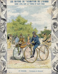 Pierre Michaux og Michaudine velocipedes - Fra et beskyttende hylster til skolebøger, slutningen af det 19. århundrede - velocipedes a pedale (les michaudines) af Pierre Michaux (1813-1883)