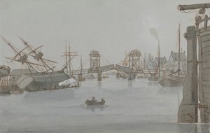 Yarmouth Bridge, august 1829 af E. M. Henderson