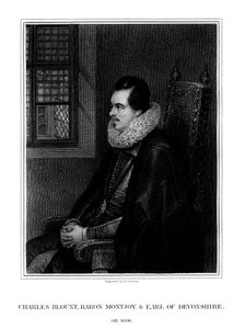 Charles Blount, 1. jarl af Devon, engelsk hofmand og soldat, 1827.