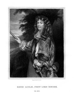 David Leslie, Lord Newark, skotsk kavaleriofficer, 1827. af E. Scriven