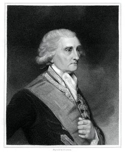 George Brydges Rodney, 1. baron Rodney, britisk flådeofficer, 1833. af E. Scriven