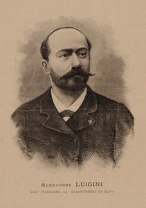 Portræt af komponisten Alexandre Luigini 1850-1906, 1887. af E. Sédard