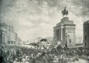 Begravelsen af hertugen af Wellington Passing Apsley House, 18. november 1852, c1897