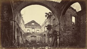Ruinerne af kirken Santo Domingo-Panama, 1875, udgivet 1877. af Eadweard Muybridge