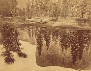 Tutokanula.  Yosemite-dalen.  (Den store høvding) - "El Capitan" - spejlet i Merced.