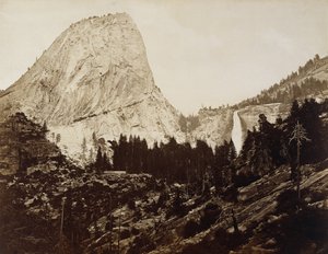 Cap of the Liberty, Valley of Yosemite, 1872 (albumen-sølvprint) af Eadweard Muybridge