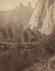 Cathedral Spires, Valley of the Yosemite,1872 (foto) af Eadweard Muybridge