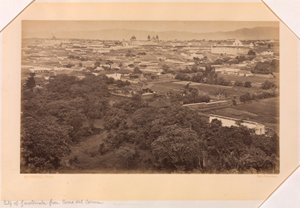 Guatemala City set fra Cerro del Carmen, Guatemala af Eadweard Muybridge