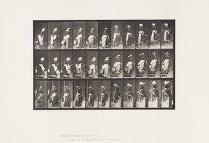 Plade 148. Nedadgående trapper, vende bærespand vand af Eadweard Muybridge