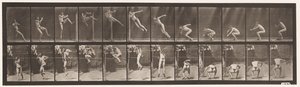 Tavle 157. Springning; Løb Twist Højdespring af Eadweard Muybridge