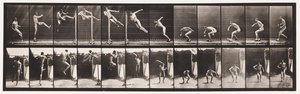Tallerken 158. Springning; Running Twist High Jump (Sko) af Eadweard Muybridge