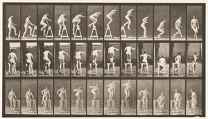 Tallerken 171. At træde på en bukke; Hoppe ned, dreje af Eadweard Muybridge