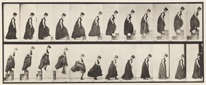 Plade 173. Stigende trin og hoppe af, 1885 af Eadweard Muybridge