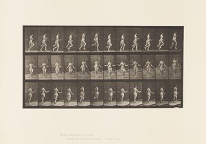Tavle 174. Løb og hop med sjippetov, 1885 af Eadweard Muybridge