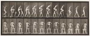 Tallerken 178. At træde på og over en bukke af Eadweard Muybridge