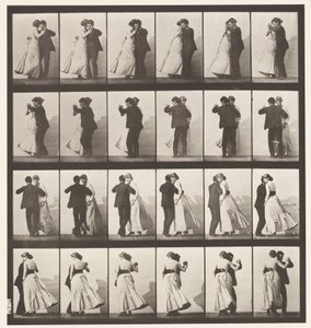 Tavle 197. Dansende vals, to modeller af Eadweard Muybridge