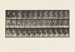 Plade 217. Bøje, løfte og bære 30 lb kurv, 1885 af Eadweard Muybridge