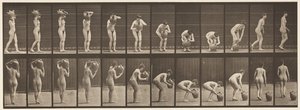 Plade 225. Fjernelse af vandbeholder fra skulder til jorden af Eadweard Muybridge