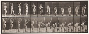 Plade 235. Drejning og fjernelse af vandbeholder fra skulder til jord, 1872-1885 af Eadweard Muybridge