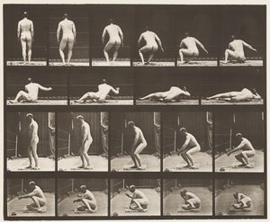 Tavle 257. Liggende på jorden, 1885 af Eadweard Muybridge