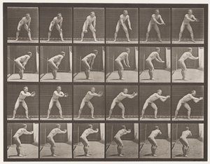Plade 280.Base-ball; Fangst, 1885 af Eadweard Muybridge